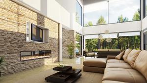 Escea See-Through Frameless DX1500 gas fireplace